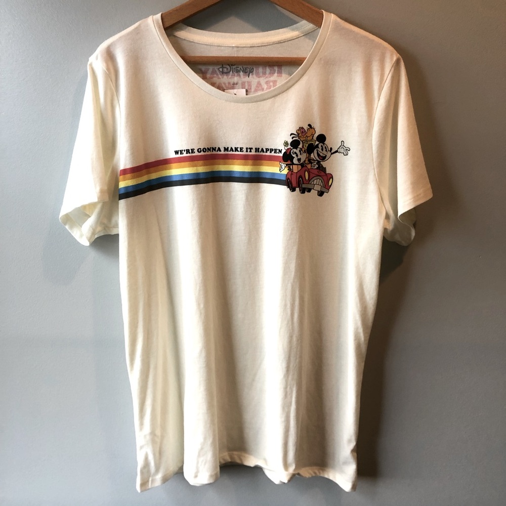Lunchbox Minnie and Mickey Runaway Railway Graphic Tee Rainbow NWT Size 2X